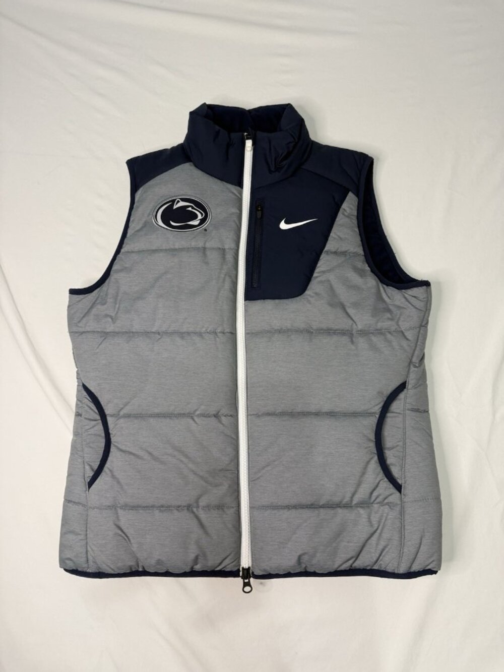 Nike Penn State College PSU Football Full-Zip Vest Men’s MEDIUM